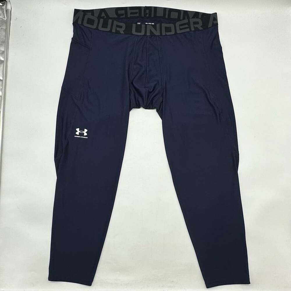 Under Armour Heat Gear Men's 4XL Blue Full Length Athletic Compression Leggings